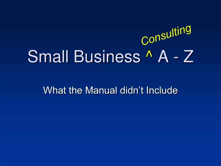 small business a z