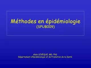 m thodes en pid miologie spub009