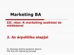 Marketing BA - slide 1