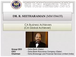 Dr. R. Seetharaman (MM 036635)