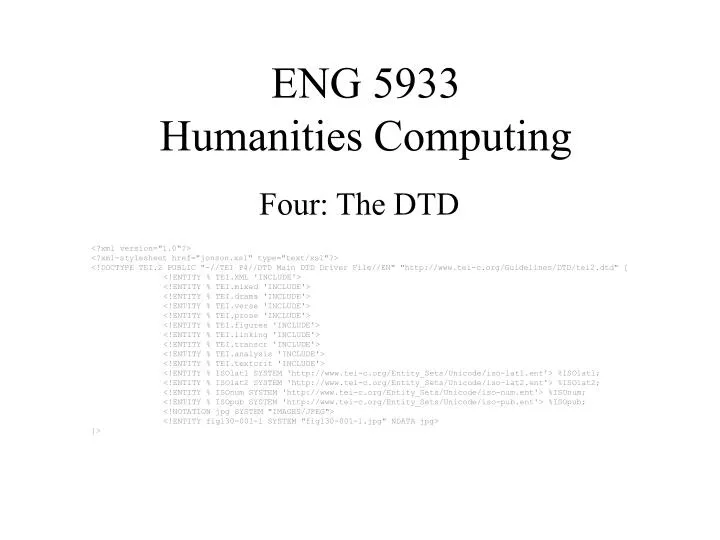 eng 5933 humanities computing