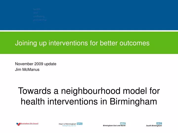 joining up interventions for better outcomes