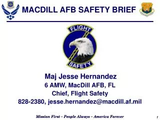 MACDILL AFB SAFETY BRIEF
