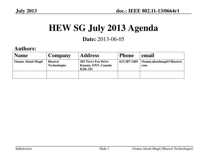 hew sg july 2013 agenda