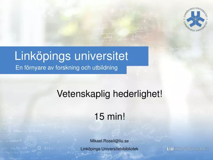 link pings universitet