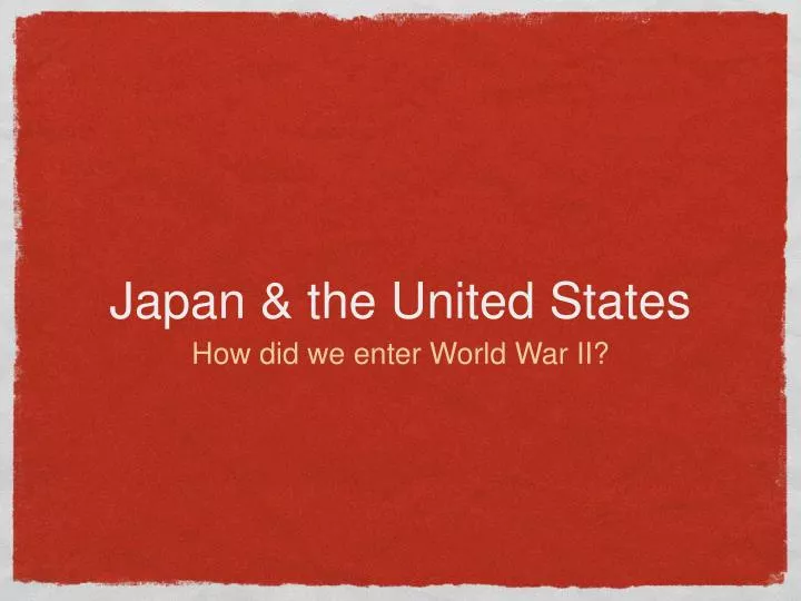 japan the united states