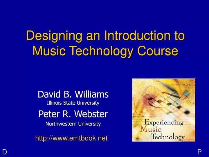 designing an introduction to music technology course