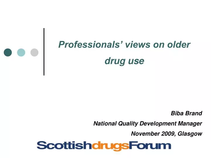professionals views on older drug use