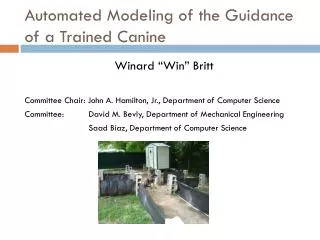 Automated Modeling of the Guidance of a Trained Canine