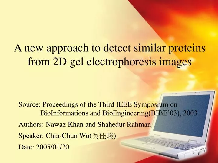 a new approach to detect similar proteins from 2d gel electrophoresis images