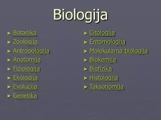 biologija