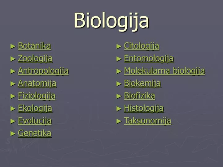 biologija