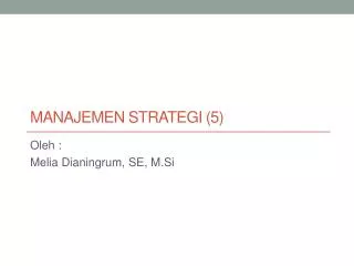 manajemen strategi 5