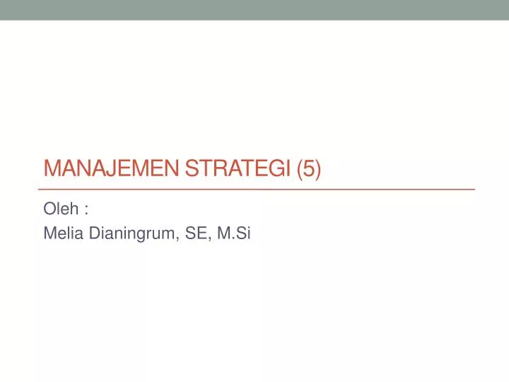 manajemen strategi 5
