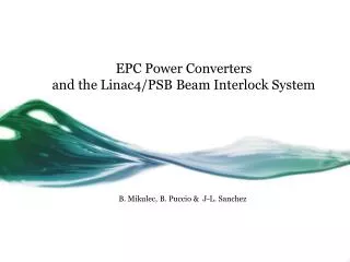 EPC Power Converters and the Linac4/PSB Beam Interlock System