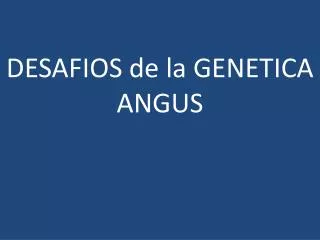 desafios de la genetica angus