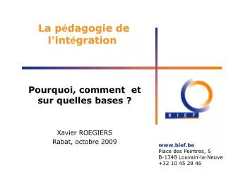 la p dagogie de l int gration