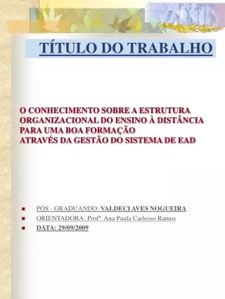 t tulo do trabalho