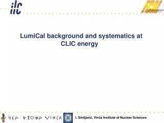 LumiCal background and systematics at CLIC energy