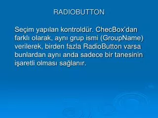 radiobutton