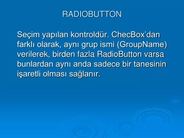 radiobutton