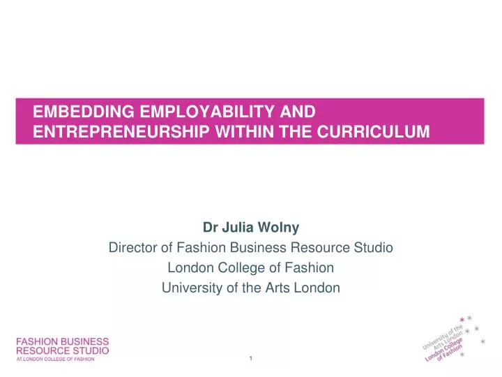 embedding employability and entrepreneurship within the curriculum