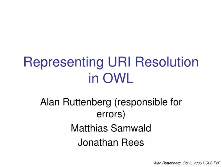 representing uri resolution in owl