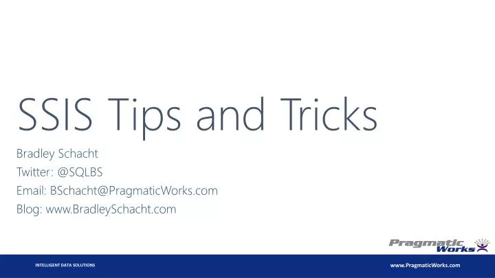 ssis tips and tricks