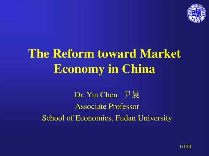 the reform toward market economy in china