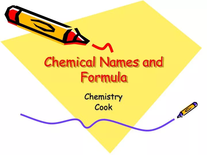 chemical names and formula