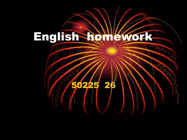english homework