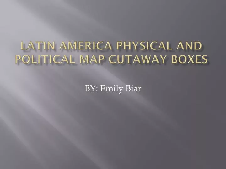 latin america physical and political map cutaway boxes