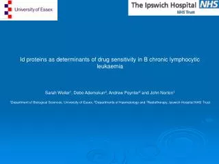 Id proteins as determinants of drug sensitivity in B chronic lymphocytic leukaemia