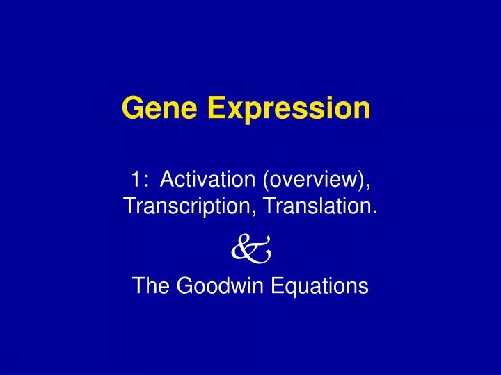 gene expression