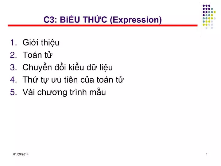 c3 bi u th c expression
