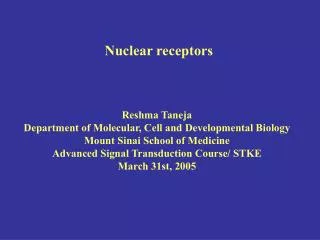 Nuclear receptors