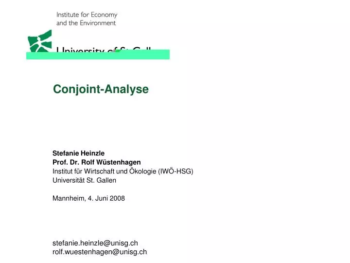 conjoint analyse