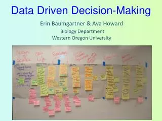 Erin Baumgartner &amp; Ava Howard Biology Department Western Oregon University