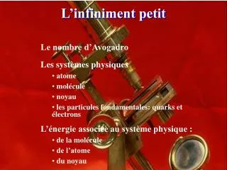 l infiniment petit