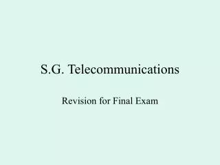 S.G. Telecommunications