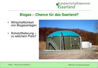 biogas chance f r das saarland