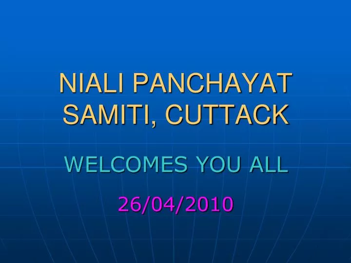 niali panchayat samiti cuttack