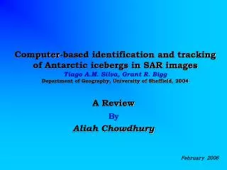 A Review By Aliah Chowdhury