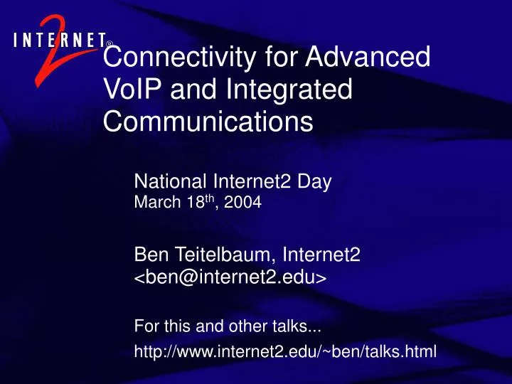 connectivity for advanced voip and integrated communications