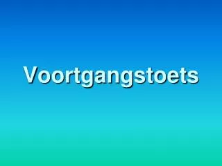 voortgangstoets