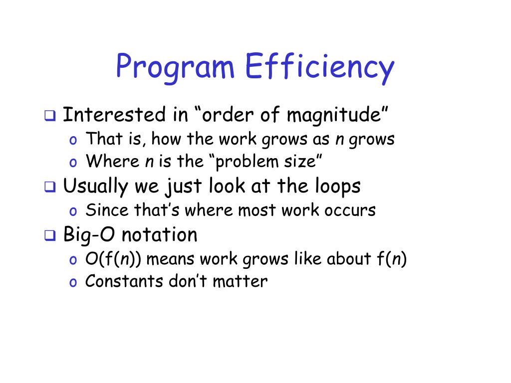 PPT - Program Efficiency PowerPoint Presentation, free download - ID ...