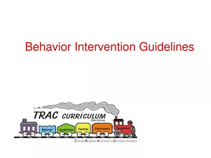 behavior intervention guidelines
