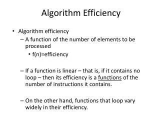 Algorithm Efficiency