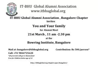 IT-BHU Global Alumni Association itbhuglobal
