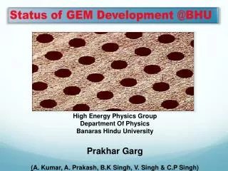 Status of GEM Development @BHU